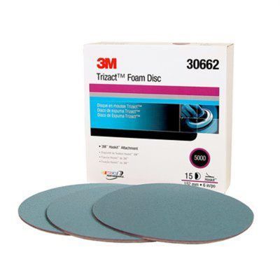 MMM30662 image(0) - 3M Trizact Hookit Foam Disc 6" P5000 (15/Pack)