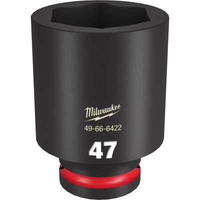 MLW49-66-6422 image(0) - Milwaukee Tool SHOCKWAVE Impact Duty  3/4"Drive 47MM Deep 6 Point Socket