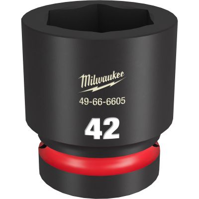 MLW49-66-6605 image(0) - Milwaukee Tool SHOCKWAVE Impact Duty  1"Drive 42MM Standard 6 Point Socket