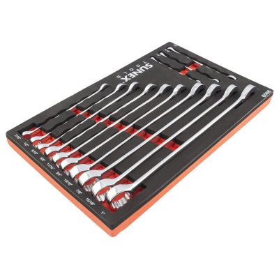 SUN9909 image(0) - Sunex 13 Pc. V-Groove SAE Wrench Set in EVA Foam 1/4"-1"