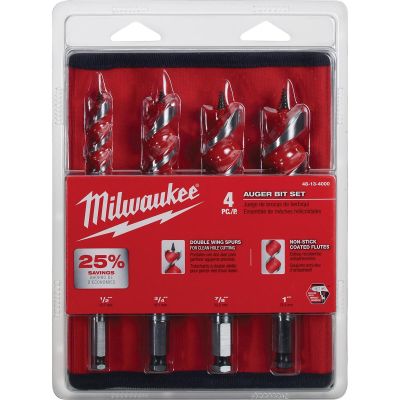 MLW48-13-4000 image(0) - Milwaukee Tool Spur Auger Bit 6-1/2" Set - 4PC