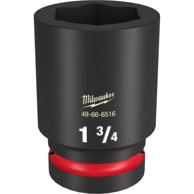 MLW49-66-6516 image(0) - Milwaukee Tool SHOCKWAVE Impact Duty  1"Drive 1-3/4" Deep 6 Point Socket