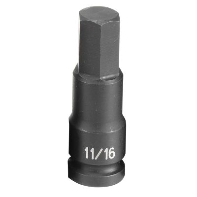 GRE2922F image(0) - Grey Pneumatic SOC 11/16 1/2D IMP HEX