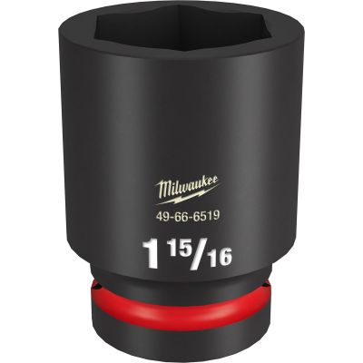 MLW49-66-6519 image(0) - Milwaukee Tool SHOCKWAVE Impact Duty  1"Drive 1-15/16" Deep 6 Point Socket