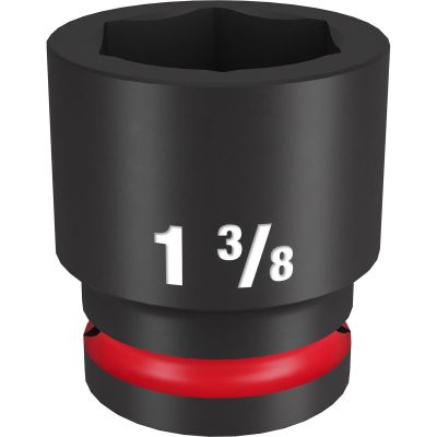 MLW49-66-6313 image(0) - Milwaukee Tool SHOCKWAVE Impact Duty  3/4"Drive 1-3/8" Standard 6 Point Socket