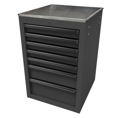 HOMBK08022070 image(0) - Homak Manufacturing RS PRO 22 in. 7-Drawer Side Cabinet, Black