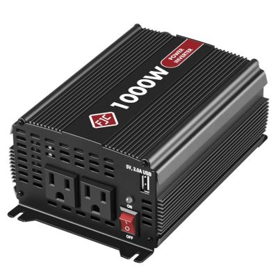 FJC53100 image(0) - FJC 1000 Watt High Efficiency DC to AC Power Inverter with Dual Outlets and a USB port