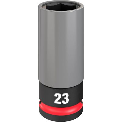 MLW49-66-7808 image(0) - Milwaukee Tool SHOCKWAVE Impact Duty 1/2 Drive 23MM Metric Lug Nut Wheel Socket