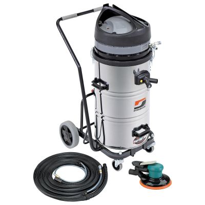 DYBM1010SP image(0) - Dynabrade Mega-Raptor Vac® Standard Pack Mobile Auto Vacuum System : Vacuum Kit w/6" Spirit ROS & Standard Cart, M-Class, 120v/60Hz, 15 Amp, 20 gal., Conductive