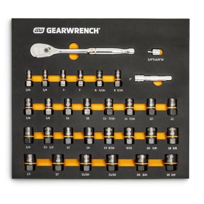 KDT86525 image(0) - Gearwrench 31 Pc. Bolt Biter Ratchet Socket Set MM/SAE