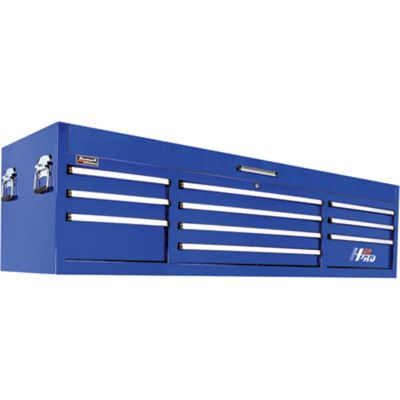 HOMBL02010720 image(0) - Homak Manufacturing H2PRO 72", 10-Drawer Top Tool Chest � 71 3/4"W x 21 3/4"D x 20 5/8"H, Blue