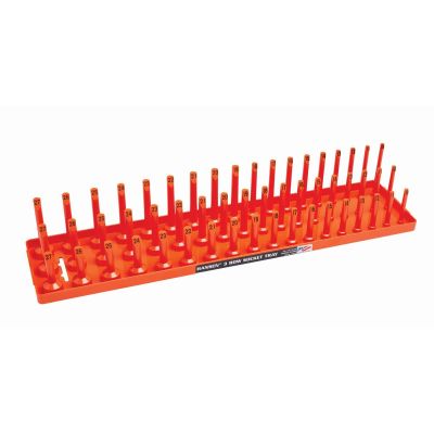 HNE12063 image(0) - Hansen Global 1/2" Metric 3-Row Socket Tray - Orange