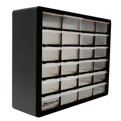 HOMHA01024152 image(0) - Homak Manufacturing 24-Drawer Parts Organizer, Black