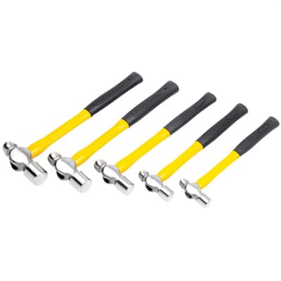 WLMM7134 image(0) - Wilmar Corp. / Performance Tool 5PC BALL PEIN HAMMER SET (FIBERGLASS HANDLES)