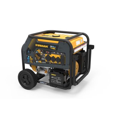 FRGH08051 image(0) - Firman Dual Fuel 10000/8000W Electric Start Gas or Propane Powered Portable Generator with Wheel Kit