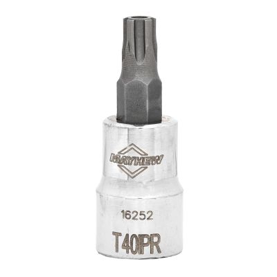 MAY16252 image(0) - Mayhew Mayhew T40IPR Tamper Torx Plus® Short Insert Socket Bit, 3/8-Inch Drive