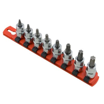 MRTBAT8K image(0) - Martin Tools SKT SET 3/8 TORX BIT 8PC Clip