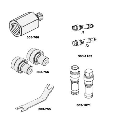 OTC303-S1199 image(0) - OTC 6L INJECTOR PRESSURE RAIL SET