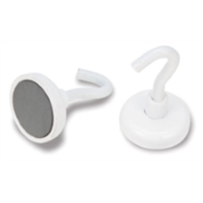 WLMW12511 image(0) - Wilmar Corp. / Performance Tool 2pc White Enamel Magnetic Hook