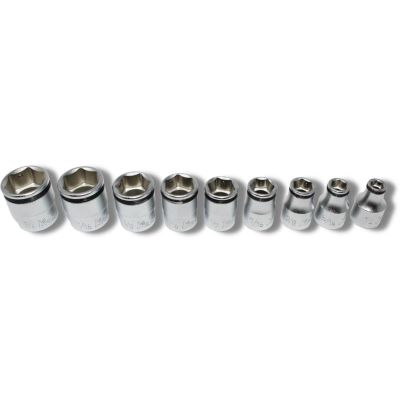 KKNRS3450A-9 image(0) - Ko-ken USA 3/8 Sq. Dr. Nut-Grip, SAE, Socket Set - 9 pieces