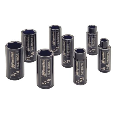 IRTSK3H8L image(0) - Ingersoll Rand 3/8" SAE DEEP SOCKET SET, 8 PIECE