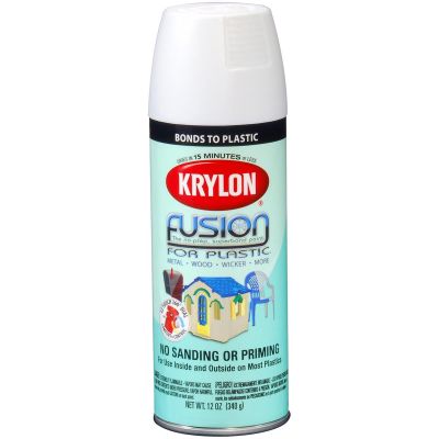 DUP2518 image(0) - Krylon Fusion For Plastic Flat White 12 oz.