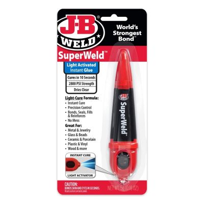 JBW33301 image(0) - J B Weld J-B Weld 33301 SuperWeld Light-Activated Instant Glue - 5 g