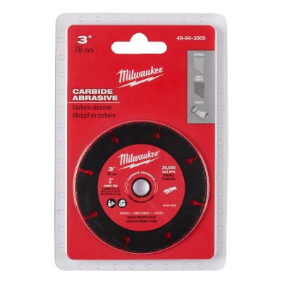 MLW49-94-3005 image(0) - Milwaukee Tool 3" CARBIDE ABRASIVE CUT OFF BLADE MAX 20K RPM