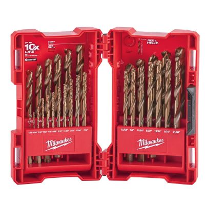 MLW48-89-2332 image(0) - Milwaukee Tool 29PC RED HELIX Cobalt Drill Bit Set