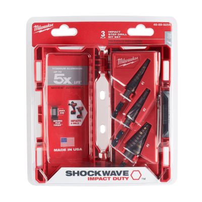 MLW48-89-9254 image(0) - Milwaukee Tool SHOCKWAVE Impact Duty  3PC KIT (#1, #2, #4)