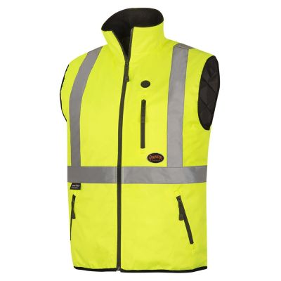 SRWV1210260U-L image(0) - Pioneer Heated Safety Vest - Hi-Vis Yellow/Green - Size Large