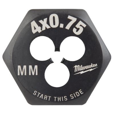 MLW49-57-5320 image(0) - Milwaukee Tool M4-0.75 mm 1-Inch Hex Threading Die