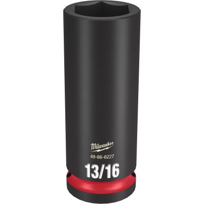 MLW49-66-6227 image(0) - Milwaukee Tool SHOCKWAVE Impact Duty  1/2"Drive 13/16" Deep 6 Point Socket