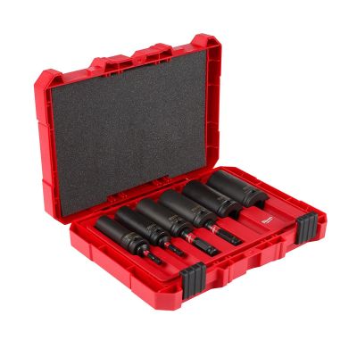 MLW49-66-5125 image(0) - Milwaukee Tool SHOCKWAVE Lineman's 10PC 2 IN 1 12PT Socket Set