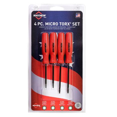 MAY31030 image(0) - Mayhew 4 PC Micro Torx Screwdriver Set