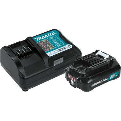 MAKBL1021BDC1 image(0) - Makita 12V CXT 2.0 Ah Battery and Charger Starter Pack