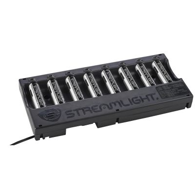 STL20224 image(0) - Streamlight Li-Ion Battery Pack 8-unit Bank Charger, (8) SL-B26 Battery Packs Included - Black