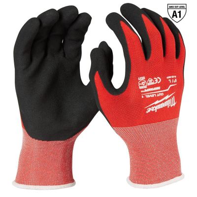 MLW48-22-8902 image(0) - Milwaukee Tool CUT LEVEL 1 NITRILE DIPPED SMARTSWIPE GLOVES - LG