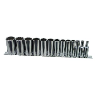 KTI22401 image(0) - K Tool International 13-PIECE 3/8 " DR 12-PT DEEP SAE SA