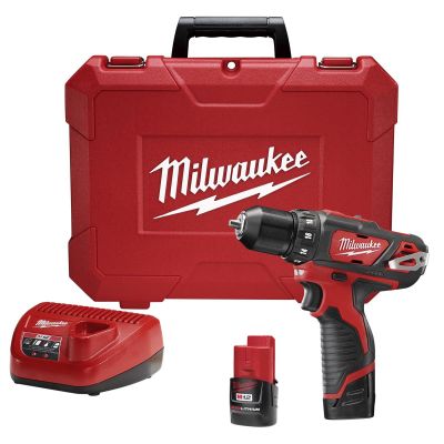 MLW2407-22 image(0) - Milwaukee Tool M12 3/8" CORDLESS DRILL DRIVER (2) BATT KIT