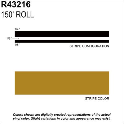 SHR43216 image(0) - MS, 1/2" X 150'; Gold Metallic