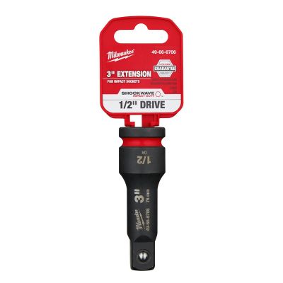 MLW49-66-6706 image(0) - Milwaukee Tool SHOCKWAVE Impact Duty  1/2" Drive 3" Extension