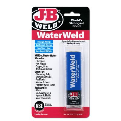 JBW8277 image(0) - J B Weld J-B Weld 8277 WaterWeld Epoxy Putty Stick - 2 oz. Off White