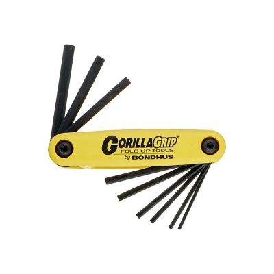 BND12591 image(0) - Bondhus Corp. HEX GORILLAGRIP FOLD UP SET SIZES .050 THRU 3/16"