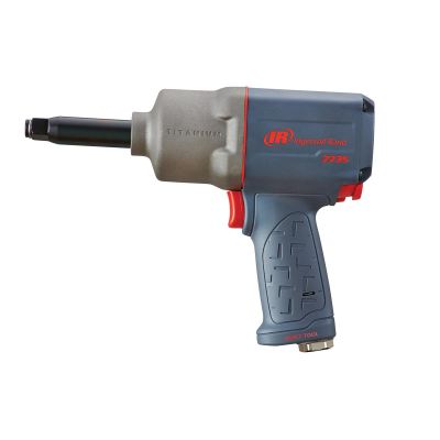 IRT2235QTIMAX-2 image(0) - Ingersoll Rand 1/2 Inch Air Impact Wrench, 2 Inch Ext Anvil, Quiet, 1300 ft-lb Torque, Titanium Hammercase, Friction Ring Retainer, Pistol Grip