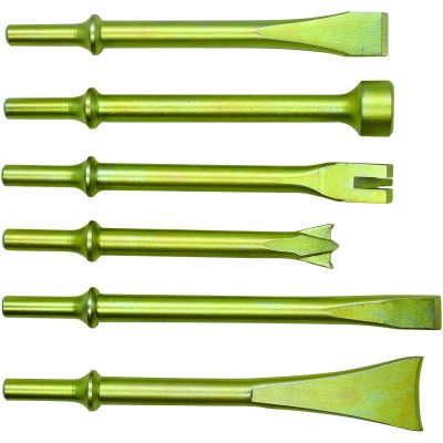 AST401K6 image(0) - Astro Pneumatic 6pc Heavy Duty THOR Air Hammer, Chisel & Cutter Bit Set .401 Shank