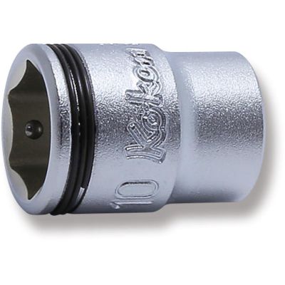 KKN2450MS-10 image(0) - Ko-ken USA 1/4 Sq. Dr. Short NUT GRIPÂ® Socket - 10mm