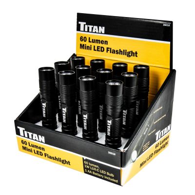 TIT36016-12 image(0) - Titan 12 Pc. 60-Lumen LED Mini Flashlight Counter Display