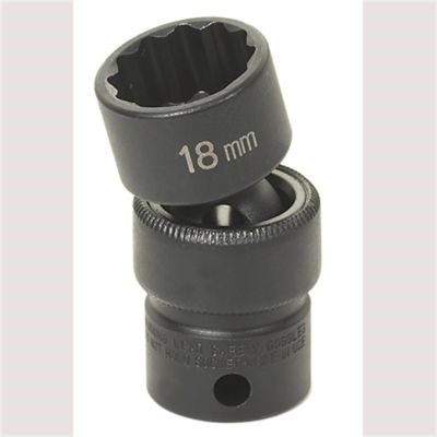 GRE1118UM image(0) - Grey Pneumatic SOC 18MM 3/8D IMP UNIV 12PT BLK