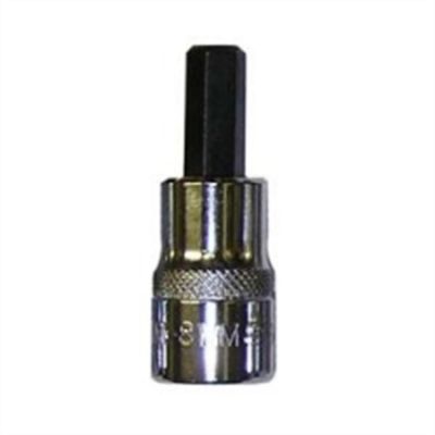 VIMHMS-8MM image(0) - VIM Tools 8 mm Hex Bit, Satin Chrome 3/8 Inch Square Drive Bit Holder